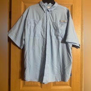 Columbia Men's Sky Blue Casual Button Down Shirt - SIZE XL